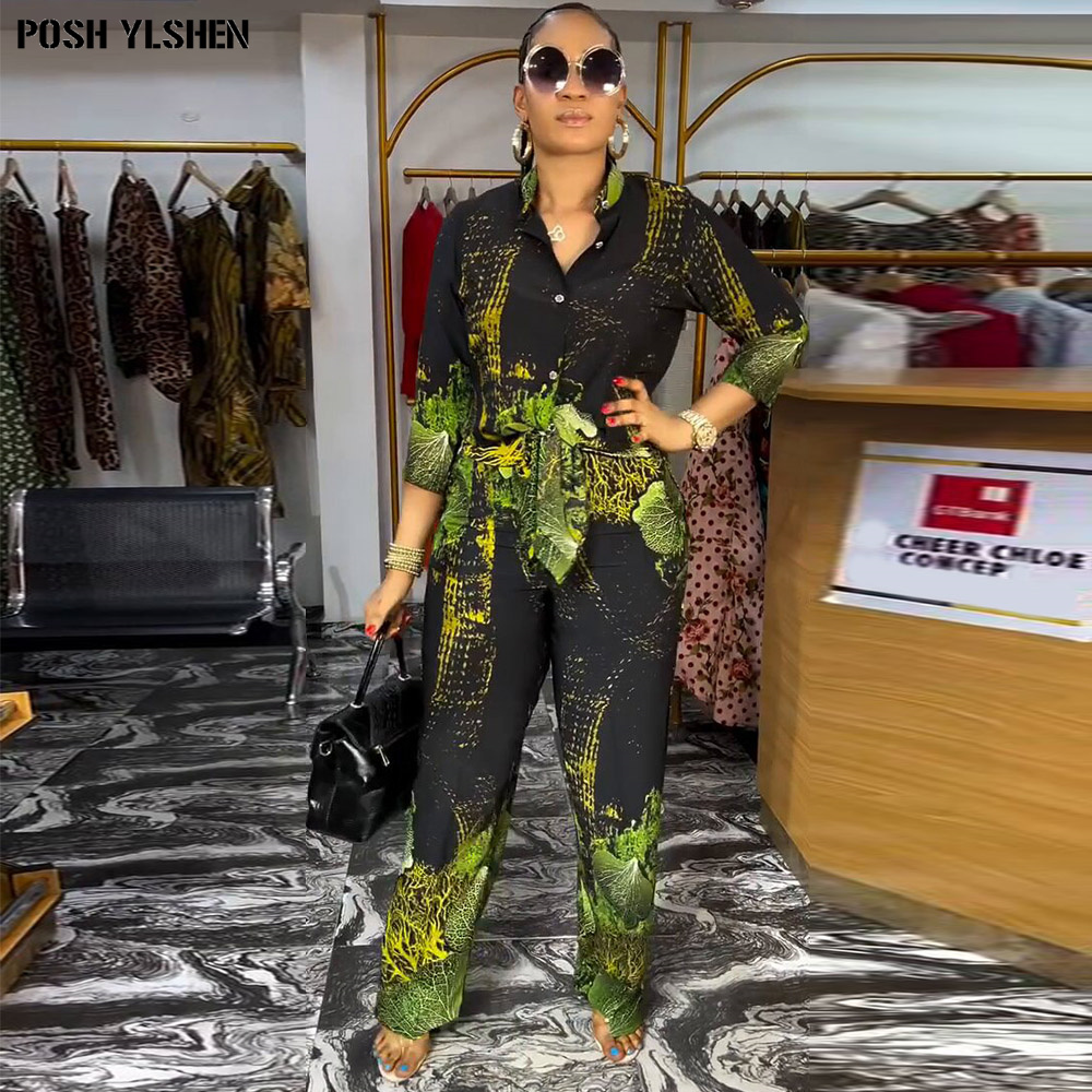 Deux ensembles de pantalons 2 pièces pour femmes, vêtements d'été, robes africaines pour femmes, Sexy, nouvel ensemble assorti, vêtements africains pour dames, 2025