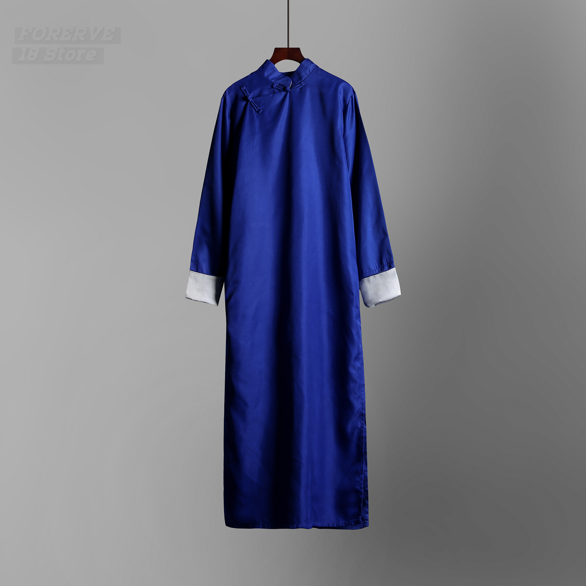 Costume de Kung Fu Wing-Chun Mandarin traditionnel chinois pour hommes, robe de la République de Chine, longue tunique pour homme, imbibée