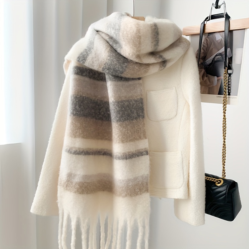 Foulards de couple – Foulards doux et épais, nouvelles grandes écharpes d'hiver, foulards chauds et coupe-vent et grands châles