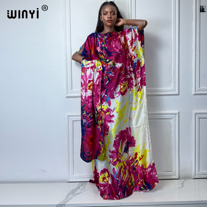 WINYI-Robe traditionnelle africaine pour femmes, abaya dubaï, caftan de luxe, robe de soirée élégante, longueur maxi, couvertures de plage
