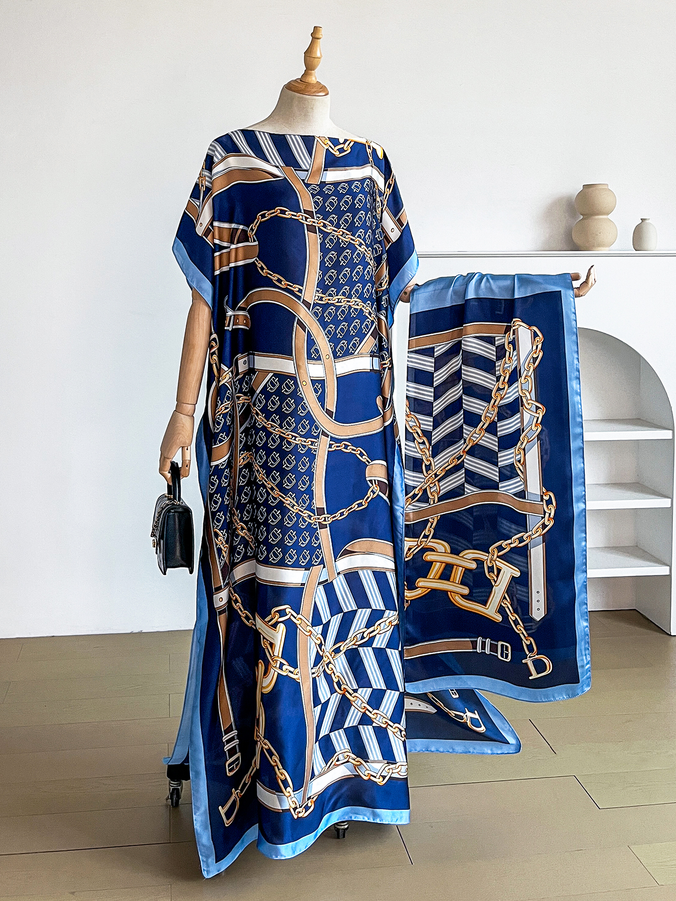 Abayas musulmanes pour femmes 2026 : Nouvelle mode, robes maxi élégantes en soie imprimée, amples et douces, style africain, avec ceinture et turban