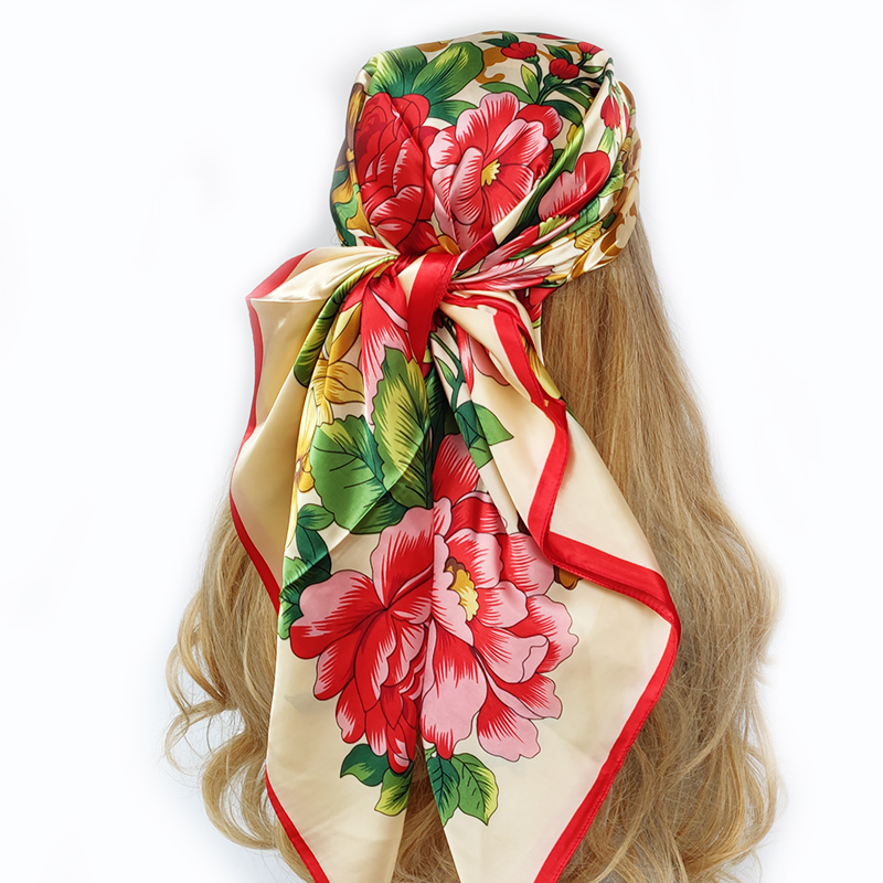 Foulard carré mode soie Satin imprimé petite tête cou écharpe femmes foulard foulard femme Bandana châle accessoires