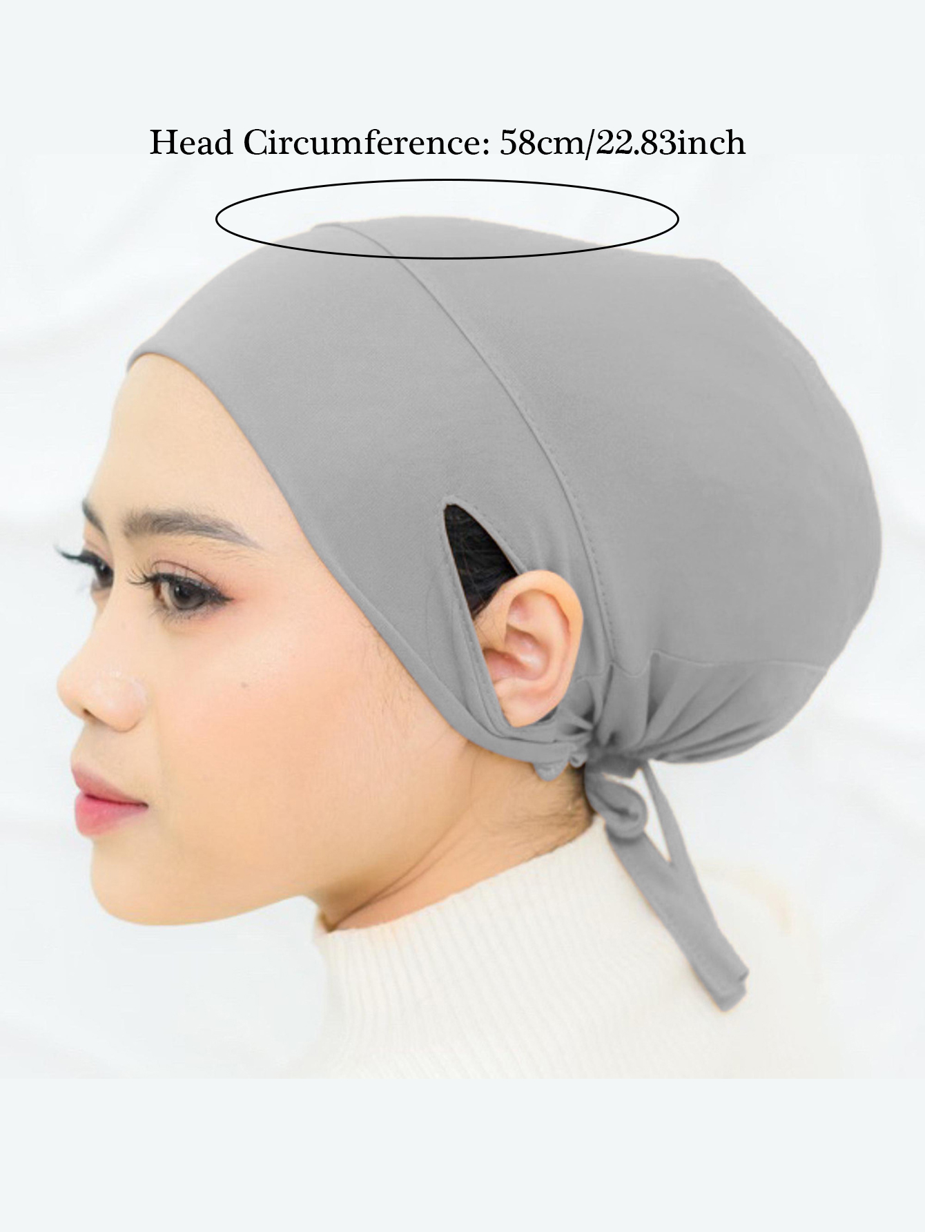 Casquettes Hijab musulmanes pour femmes, couleur unie, cordon de serrage suspendu, tête enveloppante d'oreille, Turban indien, Bonnet de coiffure à la mode, casquette de chimiothérapie