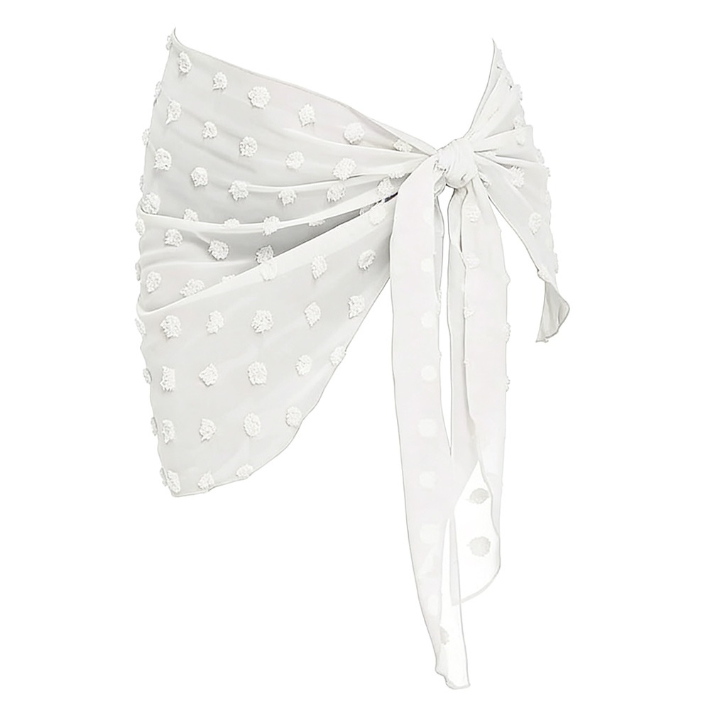 Robe de plage en mousseline de soie courte avec protection UPF, paréo en tissu transparent, design polyvalent, jupe de plage, tenue de plage