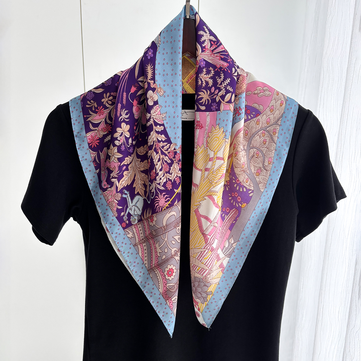 Foulard carré de luxe en soie pour femmes, 70cm, sac élégant, ruban, bandeau, châle, foulard, Bandanas, foulards pour usage quotidien