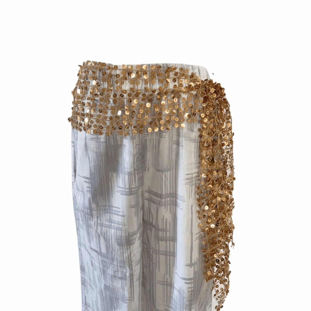 Ceinture de danse ajustable style hip-hop avec pompons et sequins brillants, jupe enveloppante