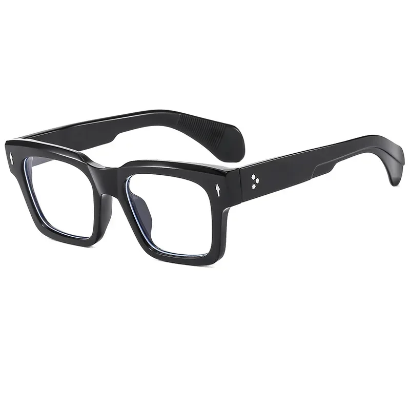 ChimSquare-Monture de lunettes pour hommes et femmes, lentille transparente, lunettes de marque, style coloré, 03/Life Street