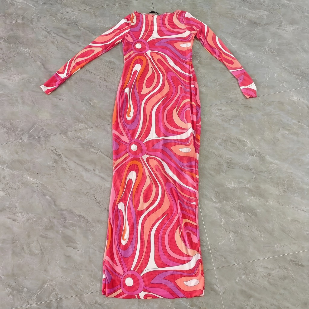 Nouvelle Robe Sarong Rayée en Tulle Transparent 2026 – Tenue de Plage et Cache-maillot