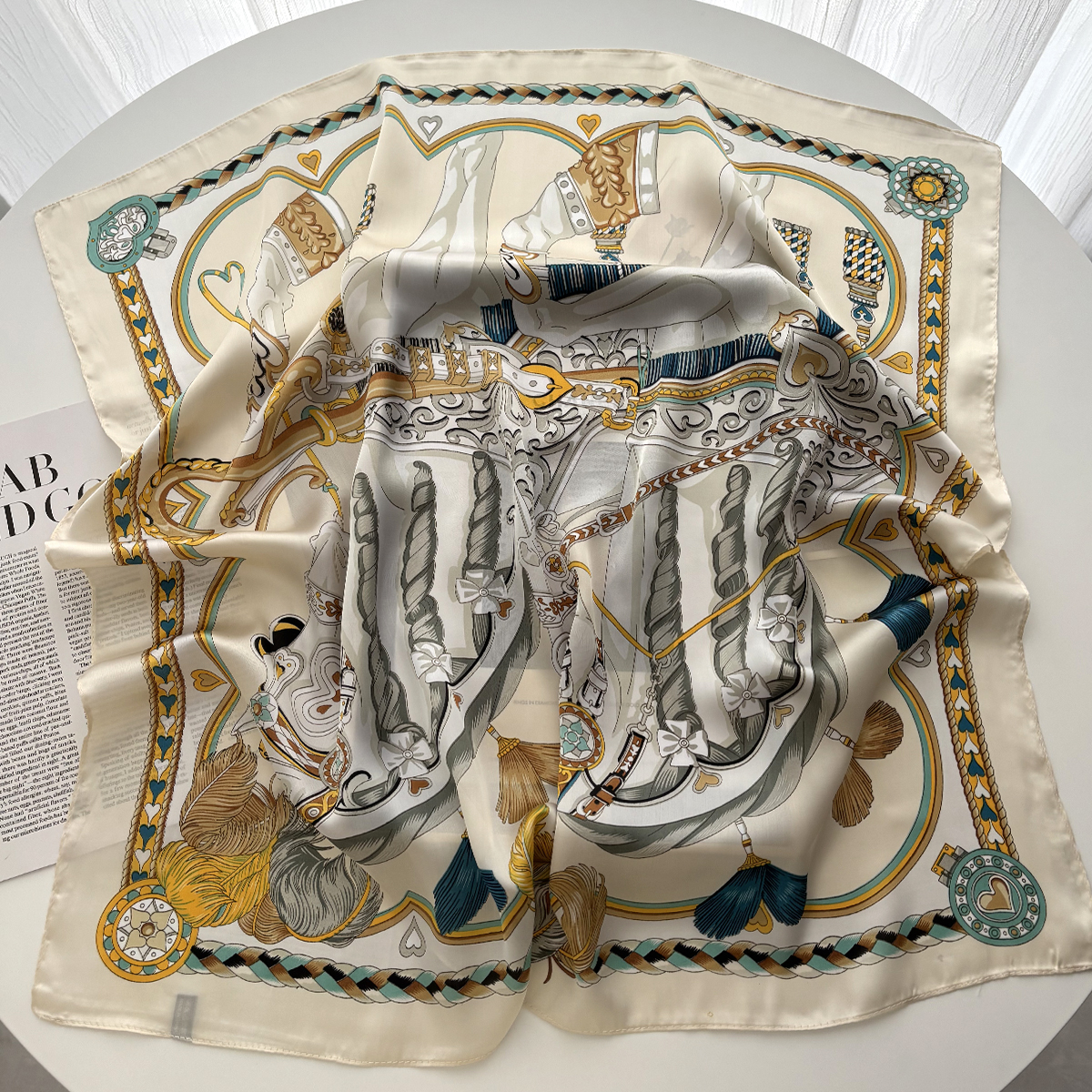 Écharpes en Satin de luxe écharpe carrée mode coréenne foulard Rose imprimé foulards Bandanna enveloppes écharpe décoration châle 70*70CM