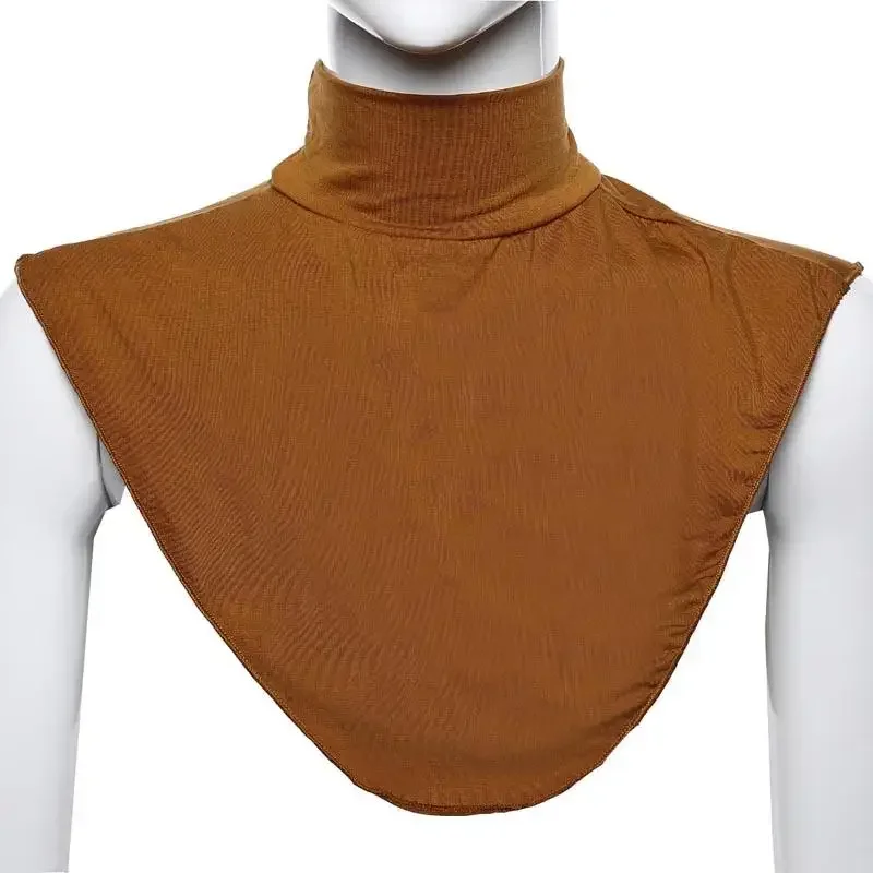 Faux col en Modal pour femmes musulmanes, Extensions de Hijab islamique, col roulé, couverture de cou haut, demi-haut plus chaud, écharpe Hijab, enveloppe courte