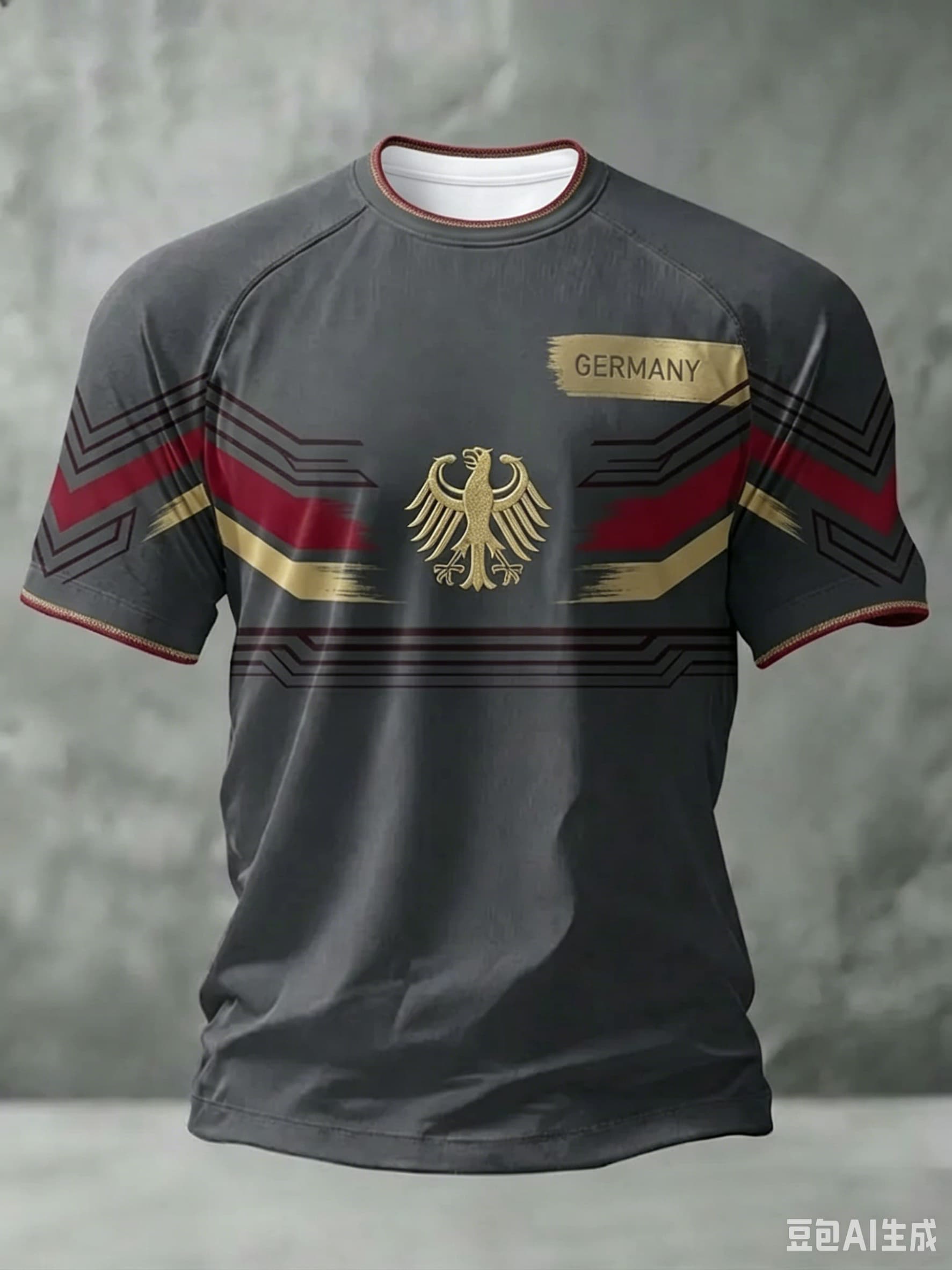 Maillot de football Allemagne 2026 unisexe à manches courtes, imprimé 3D, col en V, t-shirt de football décontracté pour les fans et l'entraînement
