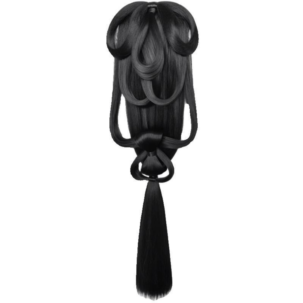 Perruque intégrée Hanfu style paresseux pour femmes anciennes, pour coiffure chignon, inspirée des robes des États Combatants et du cosplay Hanfu