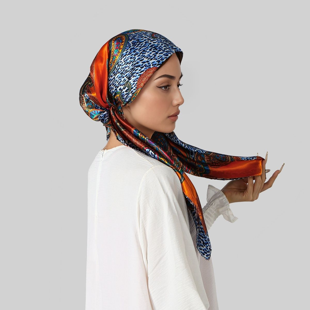 Hijab instantané musulman, bonnet imprimé, turban en satin, foulard pour dormir, bonnet élastique pour cheveux, bandana