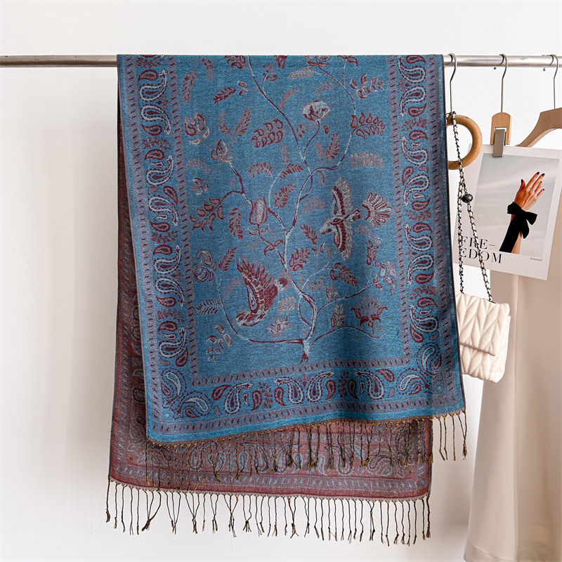 Écharpes en cachemire de marque de luxe pour femmes, châles et étoles imprimés chauds d'hiver, bandana en pashmina, foulard long jacquard à motif cachemire pour femme