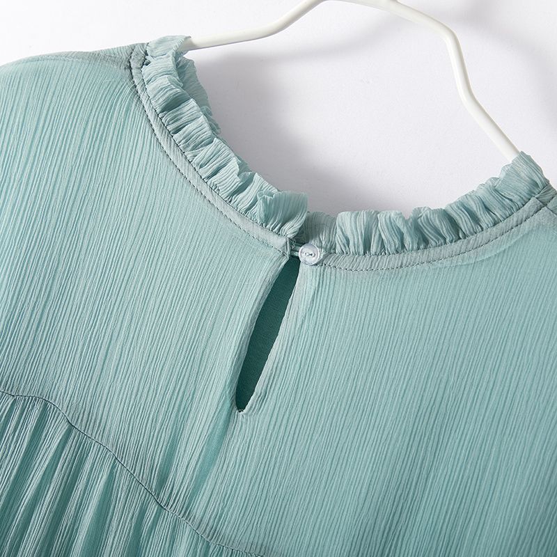 Robe longue d'été en mousseline pour femme, couleur unie, style bohème, nouvelle collection 2026, élégante et raffinée, idéale pour la plage