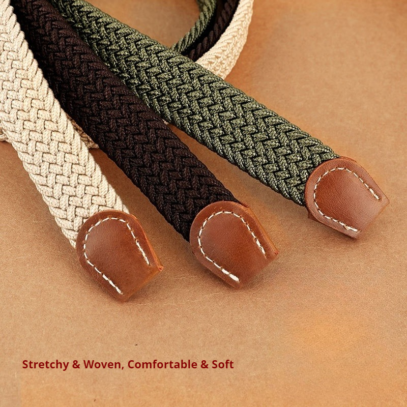 Ceinture élastique et tissée pour femme, polyvalente et décontractée, en denim, pour homme et femme