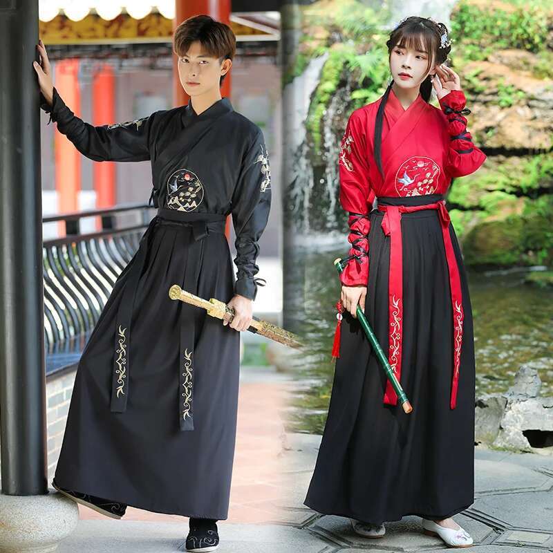 Kimono Vintage japonais samouraï, vêtements de Cosplay pour femmes et hommes, Chiinese Hanfu, Cardigan brodé de grue Yukata, manches longues rétro