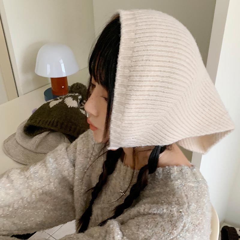 Nouveau Triangle cheveux écharpe chaud laine foulard pour les femmes épaissir tricoté écharpe femme chapeaux en plein air hiver cachemire foulards