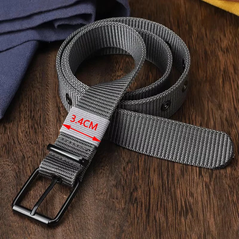 Ceintures pour hommes en toile de nylon, ceinture tactique, mode décontractée, ceintures de créateur pour étudiants, ceinture de sport pour hommes HB061