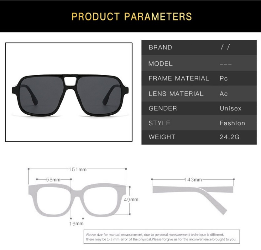 Lunettes de soleil vintage surdimensionnées, mode homme femme, montures carrées, lunettes tendance, design de marque populaire, lunettes de soleil UV400