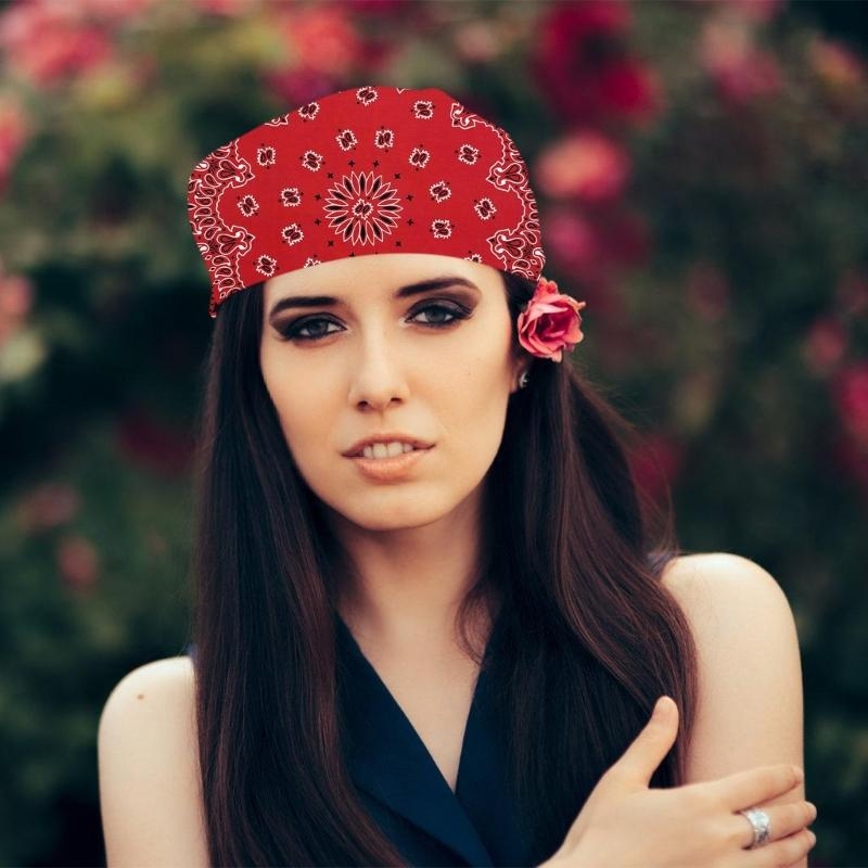 Foulards de tête Hip Hop à motif floral, écharpes de tête élaborées, foulards pour les vacances
