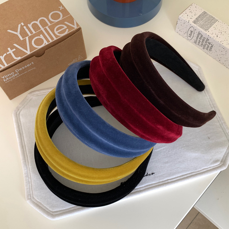 Bandeau en flanelle d'hiver, accessoires de cheveux antidérapants pour femmes, cerceaux de cheveux au Design en relief, à la mode