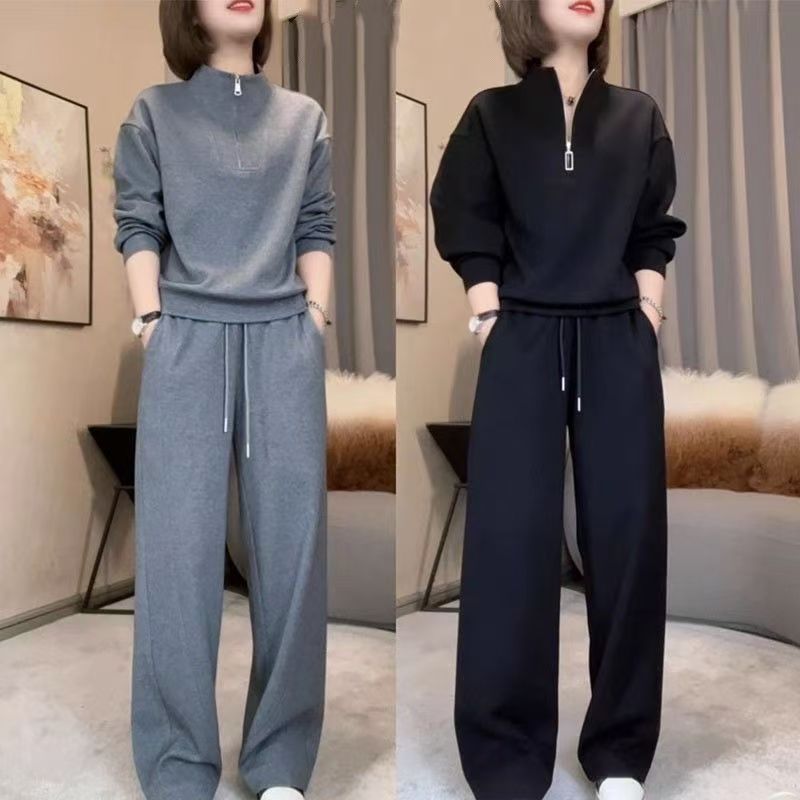 Ensemble de vêtements de sport à la mode pour femmes, sweat-shirt amincissant décontracté de couleur Pure, costume deux pièces printemps automne hiver, nouvelle collection