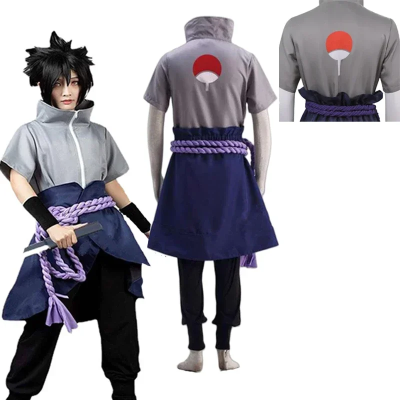 Nouvelle tenue de cosplay Uchiha Sasuke 2026 – Costume d'Halloween, uniforme de jeu de rôle, vêtements de bande dessinée