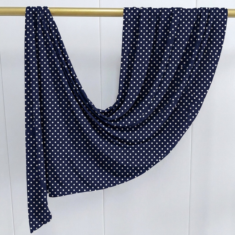 Hijab musulman tendance, foulard classique à pois, bandana doux et respirant, couvre-chef polyvalent pour le bureau, le travail, le shopping et le quotidien