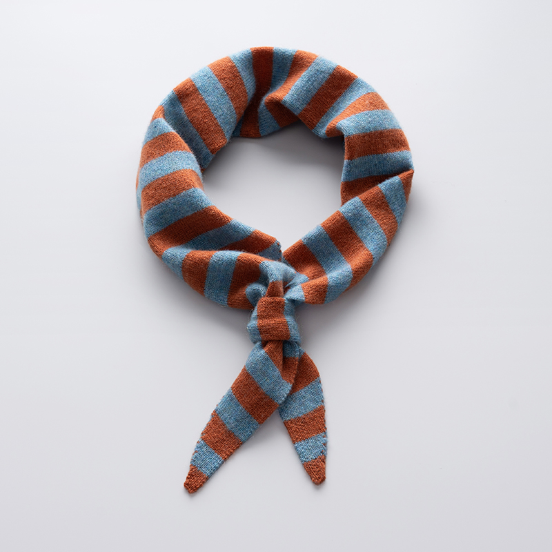 Nouveau châle Triangle automne hiver foulard tricoté rayé écharpe multifonctionnel décoratif chaud 100% cachemire cou écharpe