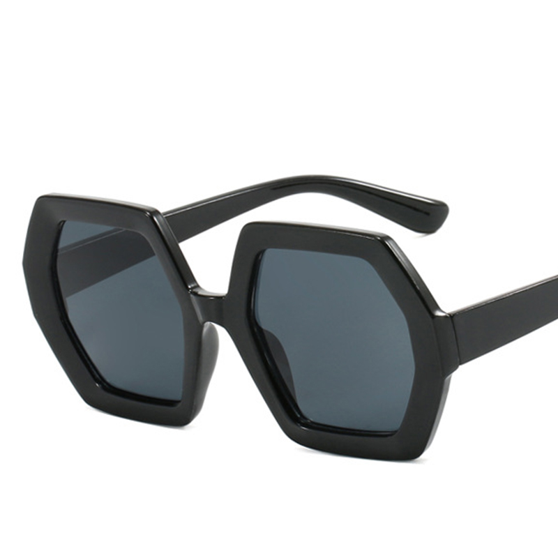 Lunettes de soleil carrées irrégulières pour femmes, surdimensionnées, polygone, luxe, nuances jaunes, élégantes, UV400