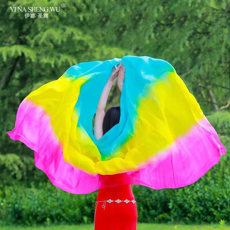 InjDance Performance Solid Document Voile, Châles de danse du ventre, Accessoires de danse du ventre pour femmes et enfants, 1PC, 100%