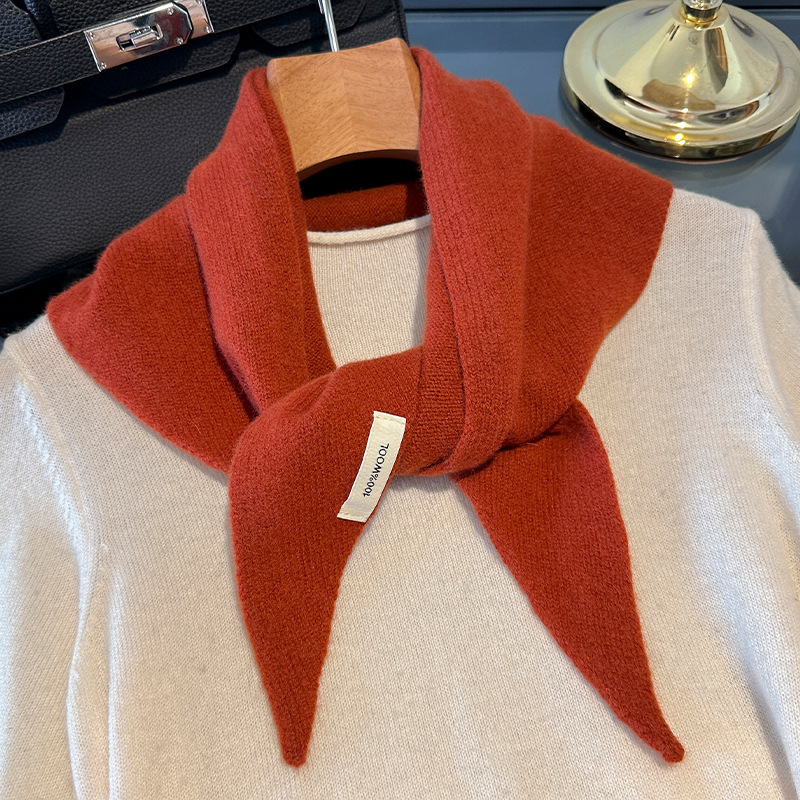 100% laine Style coréen tricoté écharpe triangulaire femmes hiver chaud foulard châle multi-fonctionnel foulard