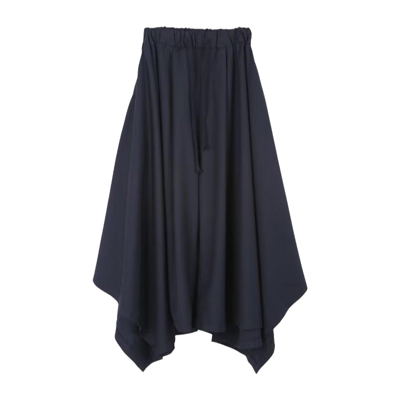 Pantalon large asymétrique pour homme, style cloche, décontracté, en polyester, tendance été