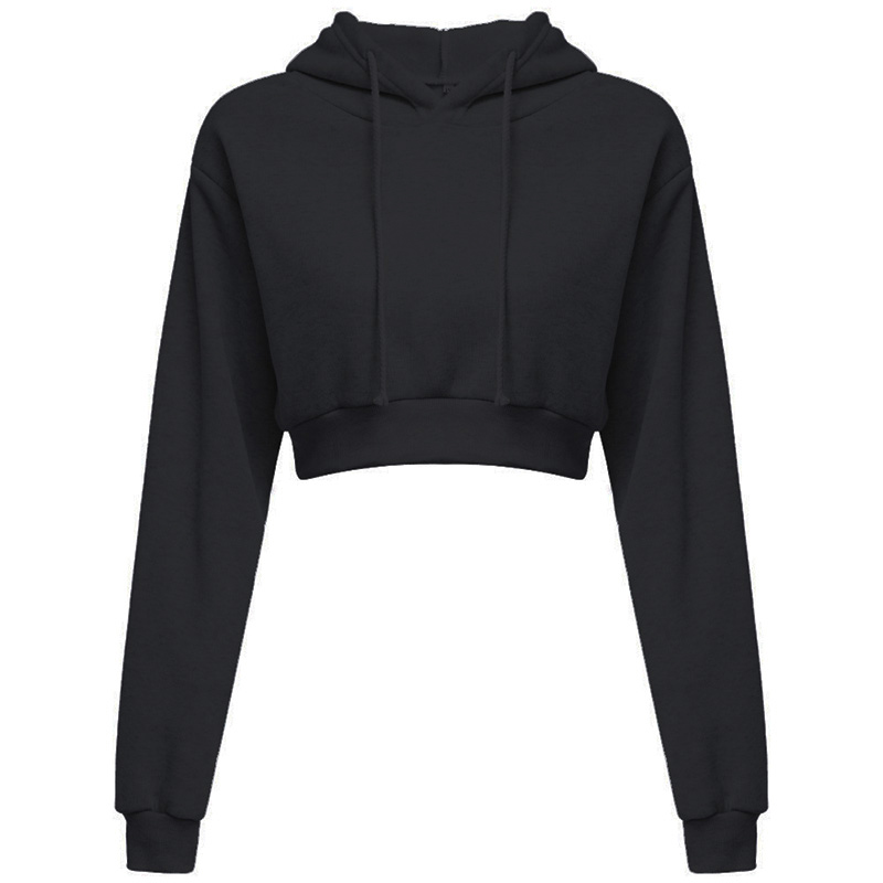 Sweat à capuche court pour femme, manteau de sport, pull à capuche, sweat-shirt, vêtements d'automne et d'hiver, nouvelle mode