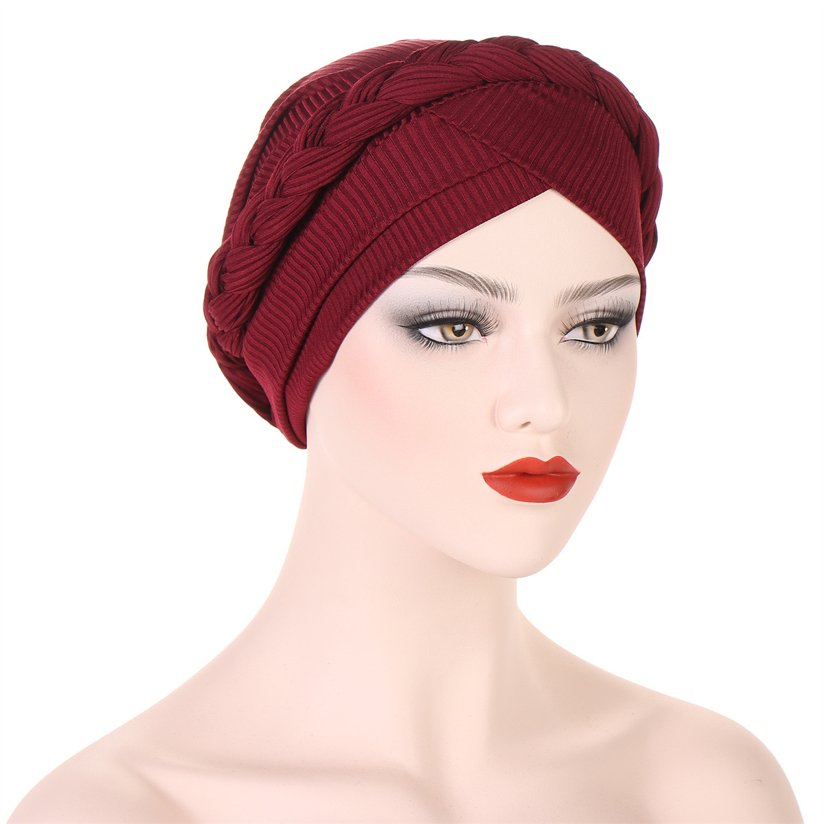 Turban indien croisé pour femme, bonnet chimio, foulard pour tresses, hijab musulman, bonnet, bonnets, couvre-chef pour perte de cheveux, Turbante Mujer