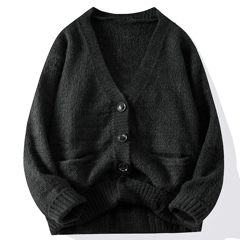 Cardigan en tricot à boutons pour hommes, manteau de finition, Streetwear, sweat-shirt, col en V, pull à la mode, veste en tricot, chemise à manches longues