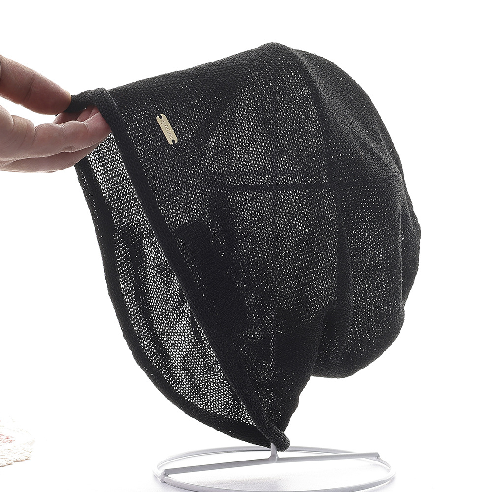 Chapeau ample en lin japonais pour femme - Grand turban extensible et respirant, couvre-chef fin et ample pour une utilisation quotidienne et en extérieur