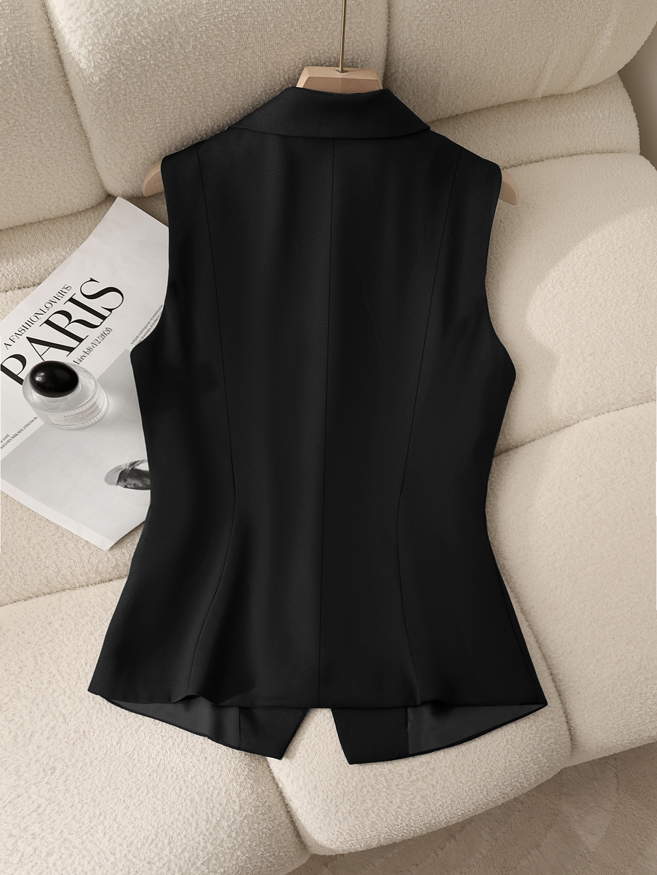 Gilet de costume pour femmes, gilet formel, coupe cintrée, veste Blazer sans manches pour le bureau, le travail professionnel, tenue professionnelle, haut élégant