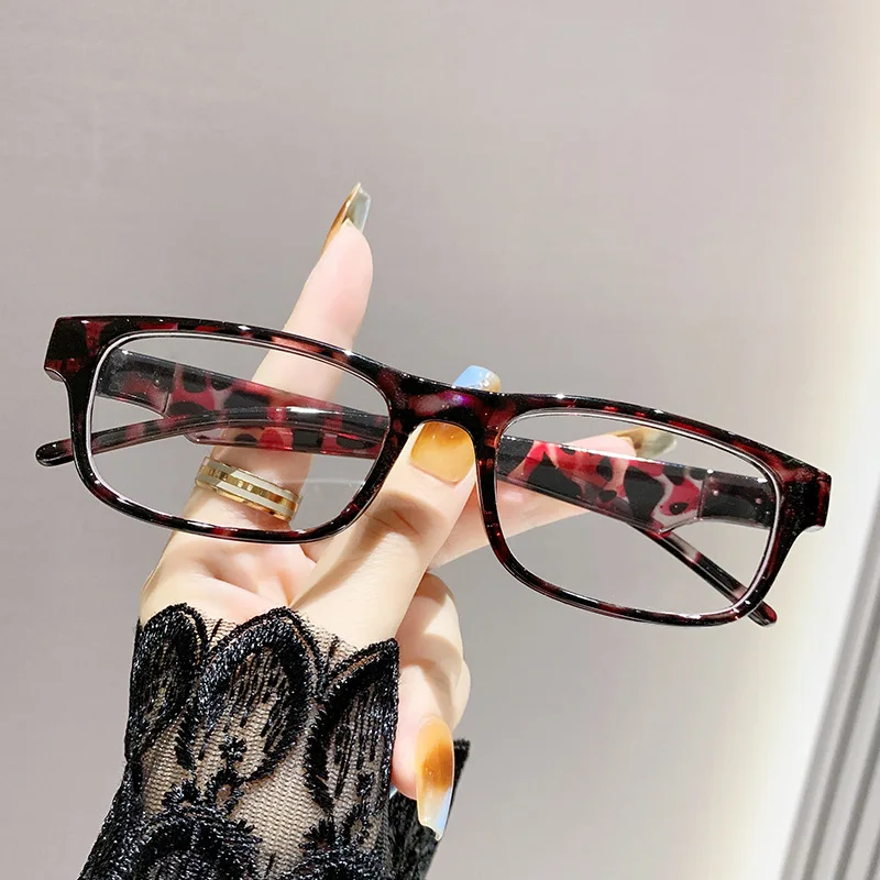 Lunettes de presbytie unisexes à monture carrée en plastique pour femmes et hommes, anti-lumière bleue, contrevenants, lunettes de vue de loin