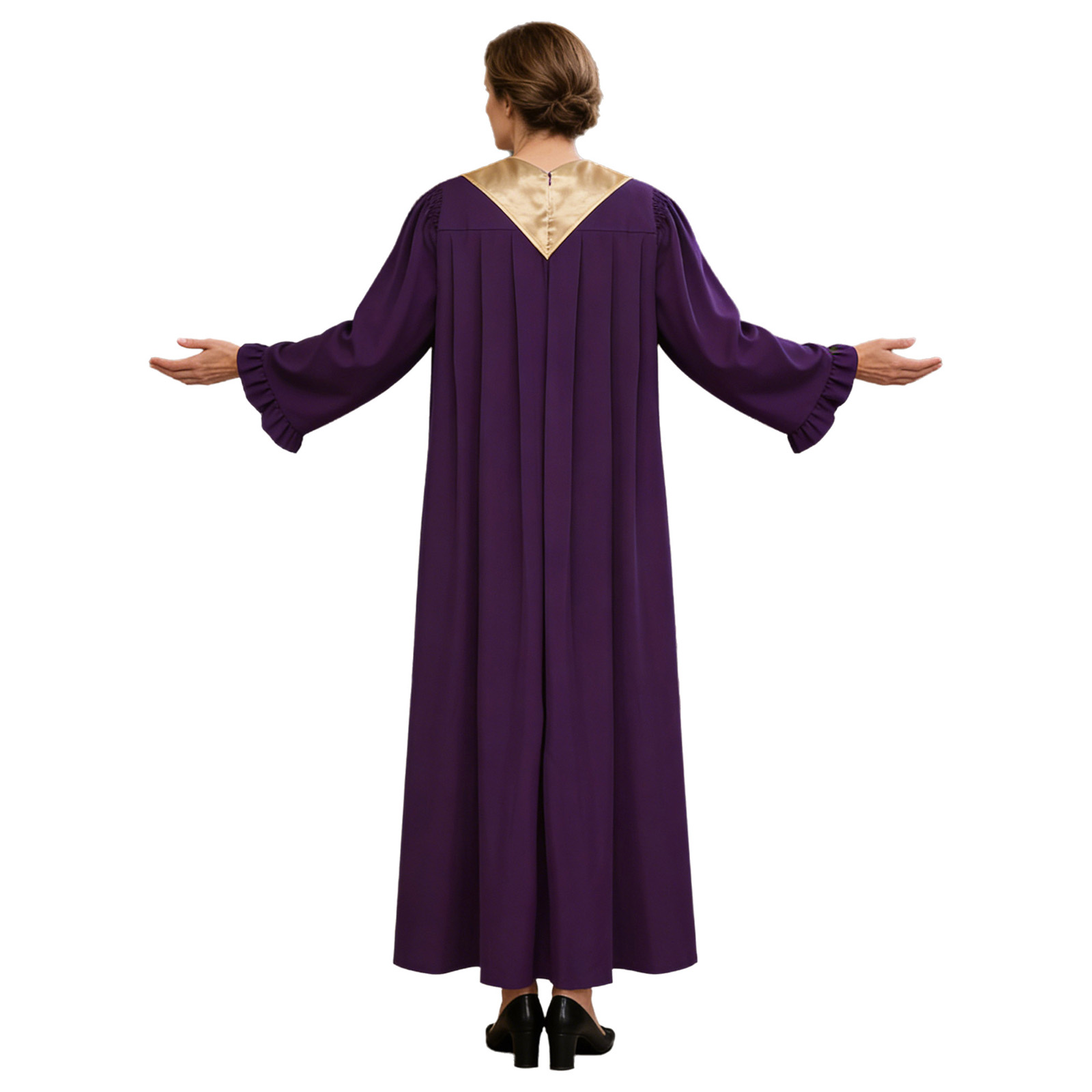 Robe de cosplay pour femme, pasteur chrétien, prêtre, robe de chorale d'église, robe de danse liturgique, robe de culte pour performance d'Halloween