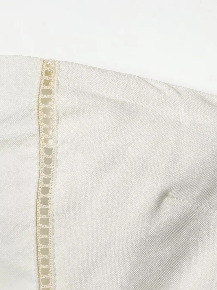 Tenue d'été pour femmes, haut chic avec boutons métalliques, décoration à double boutonnage, style vintage décontracté pour femmes