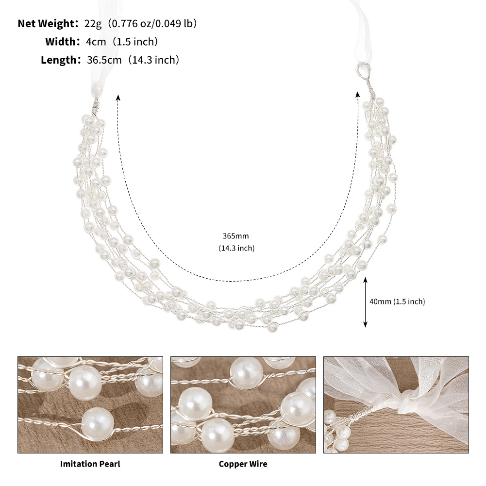 Nouveaux accessoires de cheveux de perles bandeau de cheveux de mariée bijoux de fête de Banquet de mariage Super fée cheveux tressés bandeau de perles flottantes