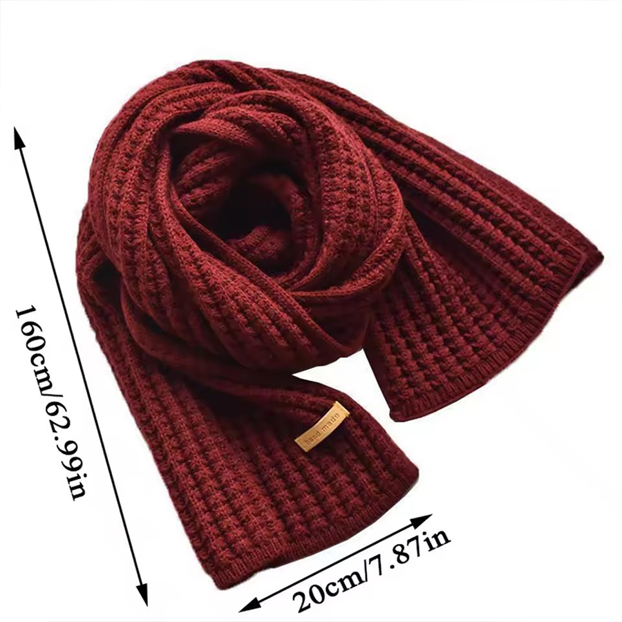 Écharpe d'hiver femmes hommes épais câble tricot enveloppement épais longue écharpe chaude pour voyage bureau chaud cachemire foulards foulard