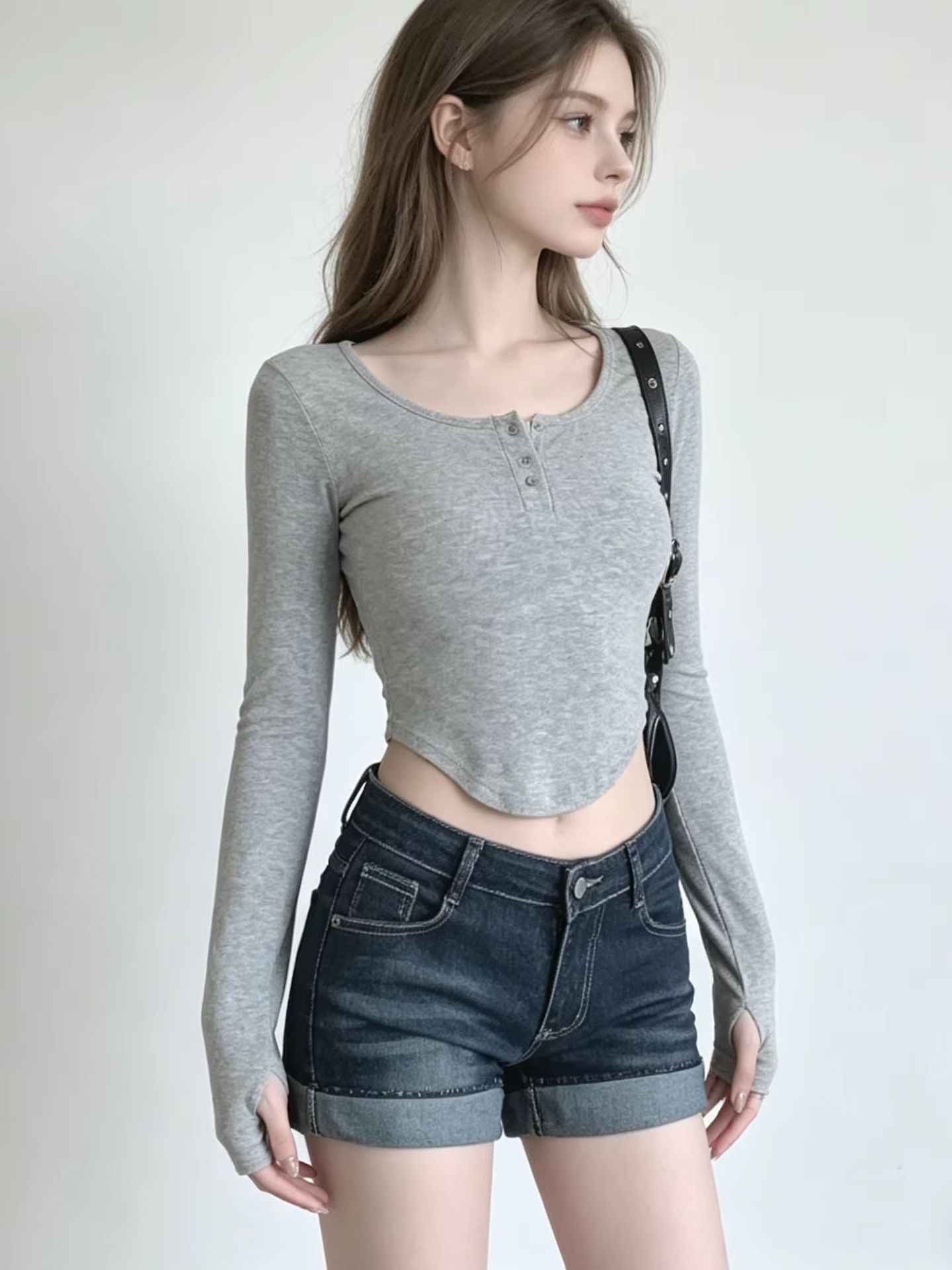 Short en jean bleu profond pour femme, streetwear délavé, mode Harajuku, rue haute des années 2000, vêtements rétro des années 90, Y2K
