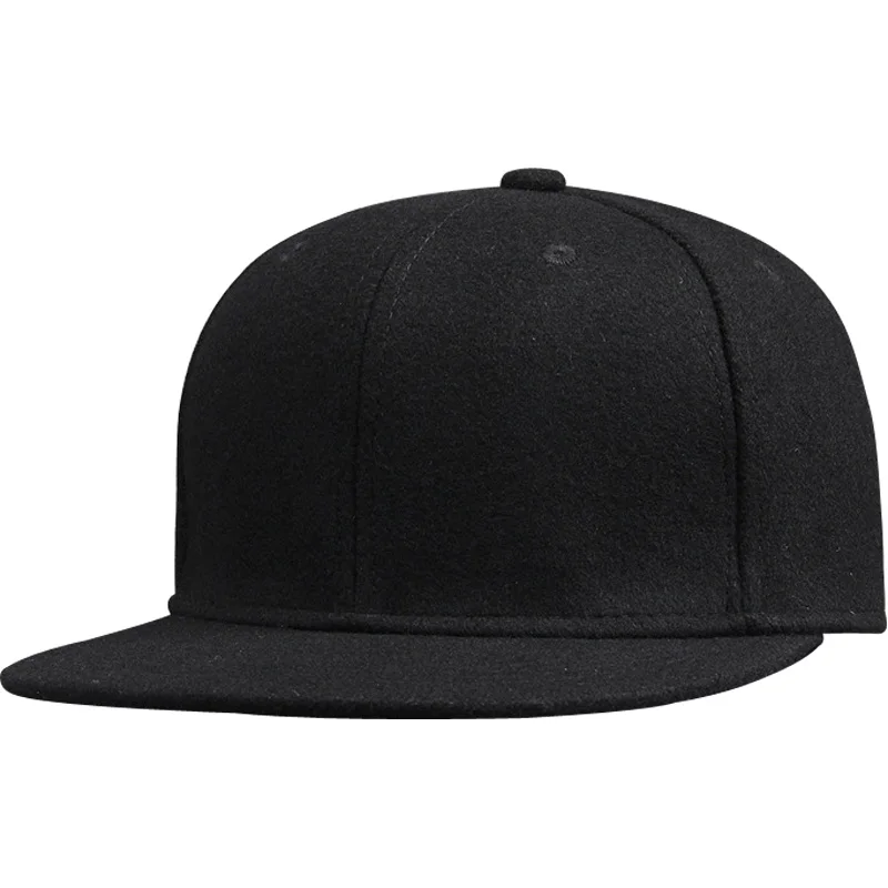 56 cm 58 cm 60 cm 62 cm 64 cm grande taille Hip Hop laine chapeau homme grande taille casquette de Baseball ajustée dos fermé grande taille feutre casquette Snapback