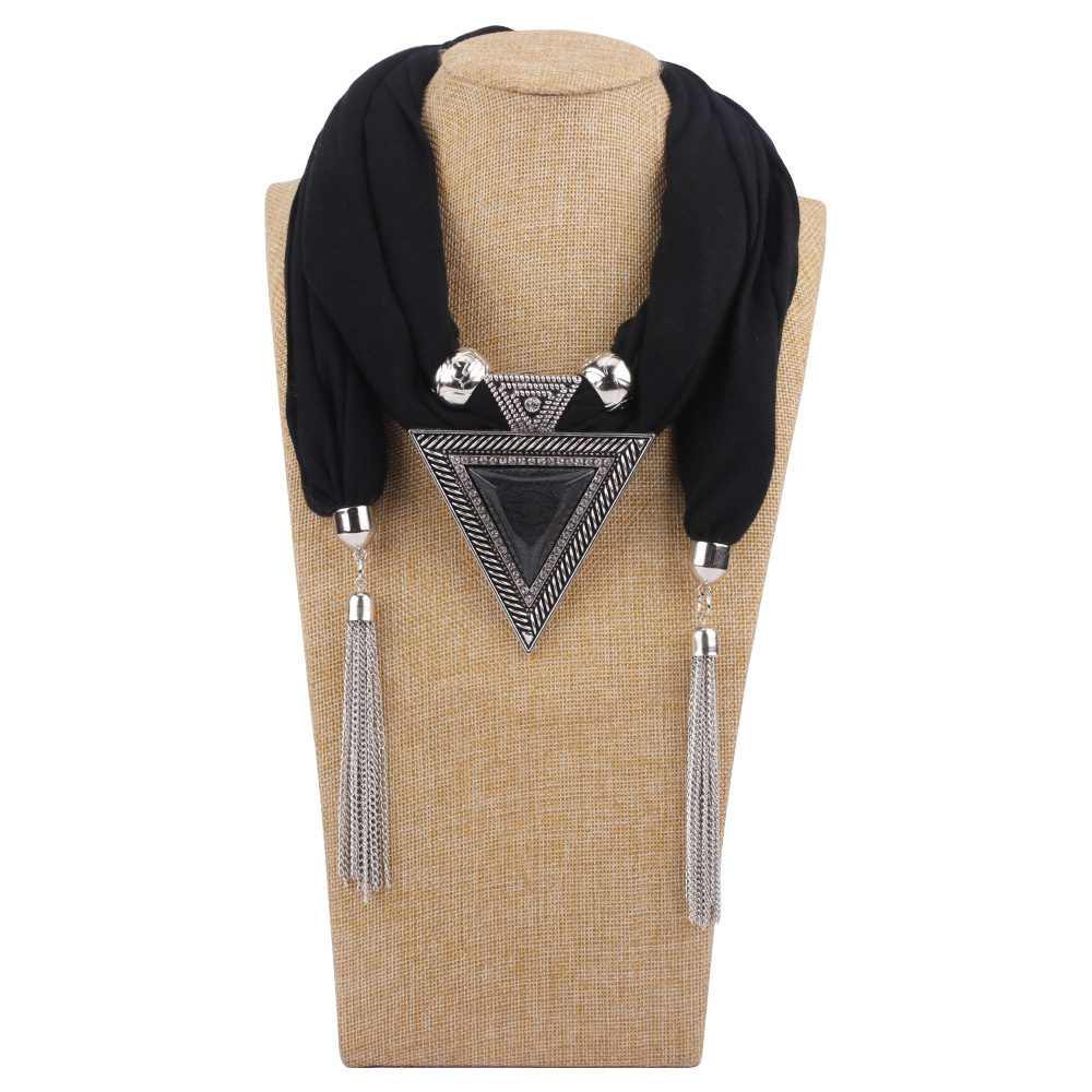 Femmes chaîne écharpe mode bijoux collier pendentif chaîne écharpe femmes Foulard Femme foulards Hijab pendentif accessoires écharpe