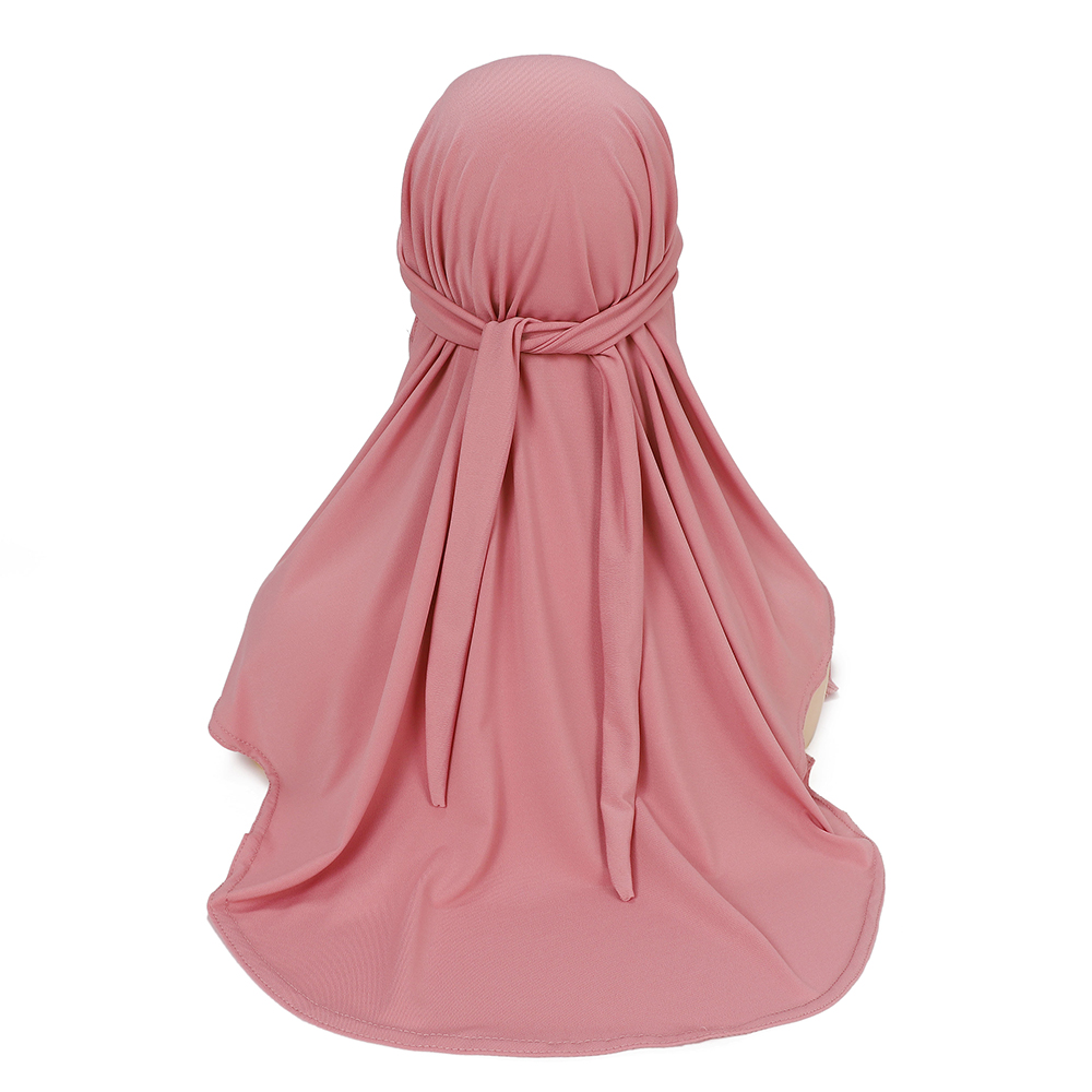 Hijab prêt-à-porter avec sangle, foulard instantané en jersey musulman, voile islamique uni, foulard femme musulmane, bandana.