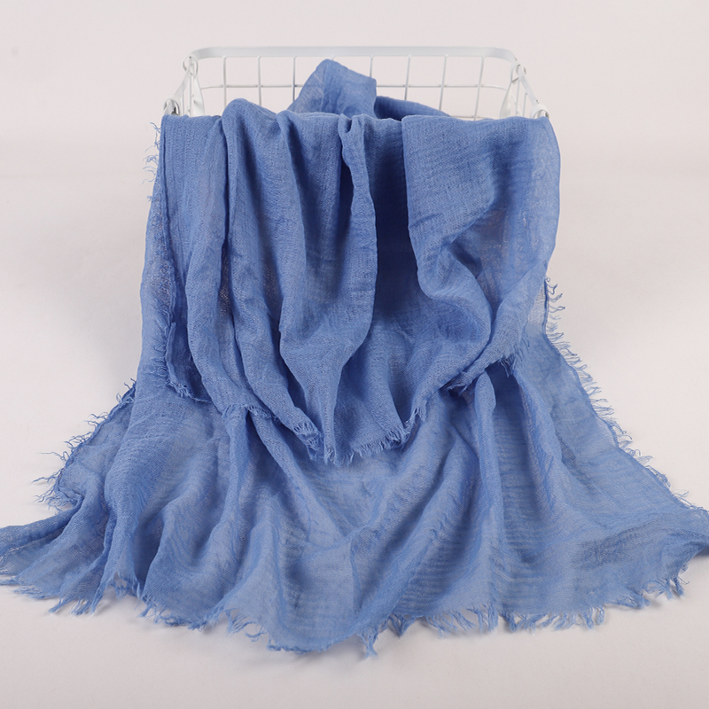 Bandeau de sauna froissé en coton pour femmes, écharpes de voile, enveloppes de tête de document solide, longues écharpes, turban, écharpe de sauna, mode musulmane, Ramadan