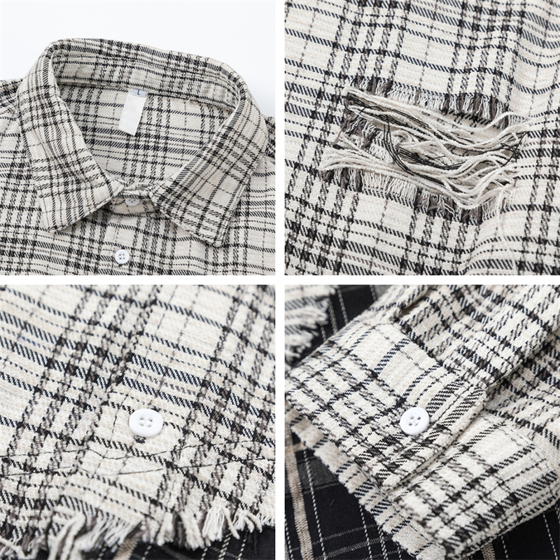 Chemises et chemisiers à carreaux pour femmes, style coréen, vêtements de luxe pour femmes, tendance des ventes, 2024 mn